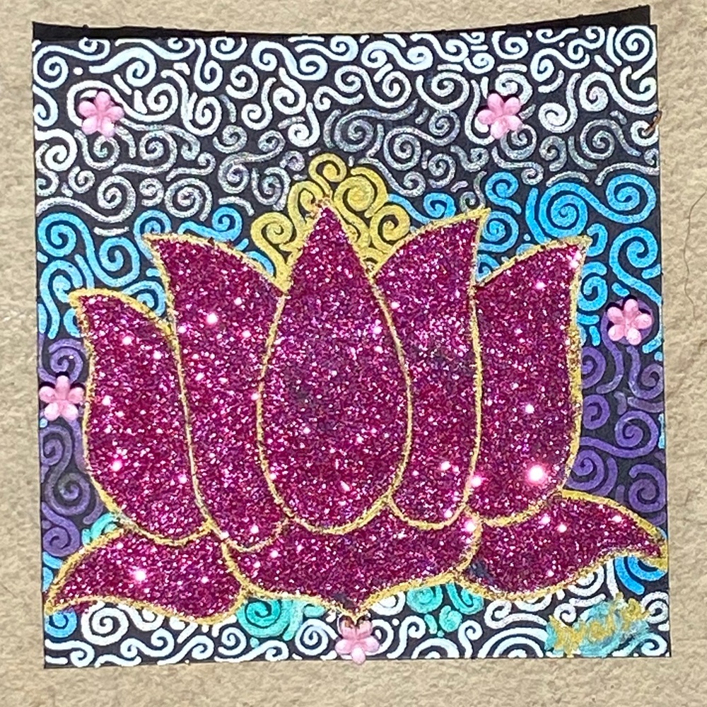 Lotus Dreams Mini Tile Artwork Original